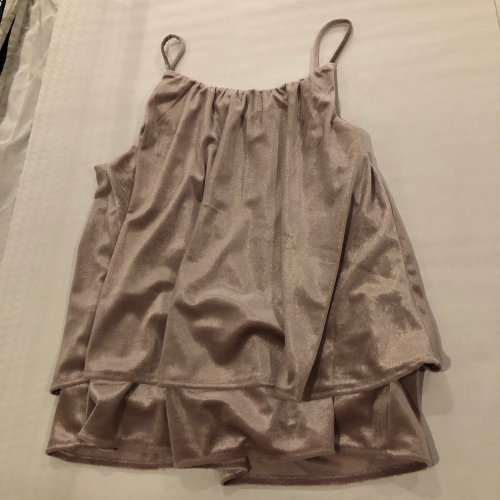 OLD NAVY Pink velvet layered tank old navy medium